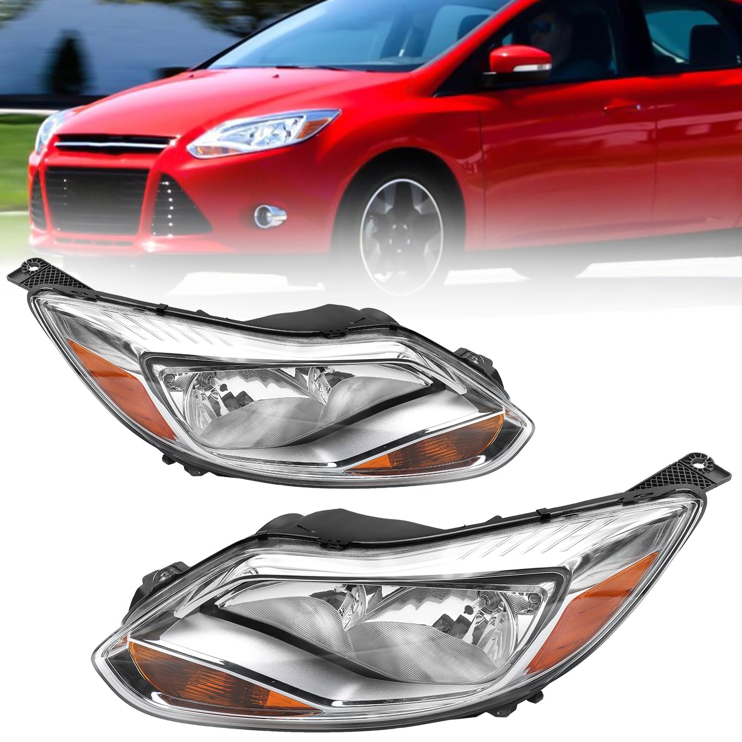 Amazon.com: Headlight Assembly Fit For 2012 2013 2014 Ford Focus
